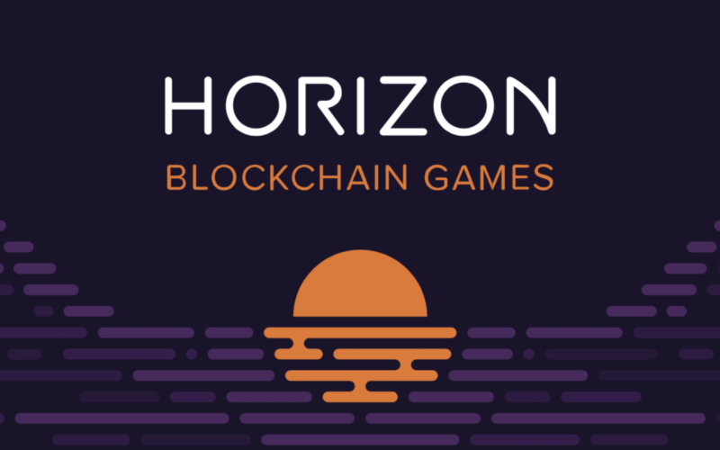 Horizon Blockchain Games logo over a dark background