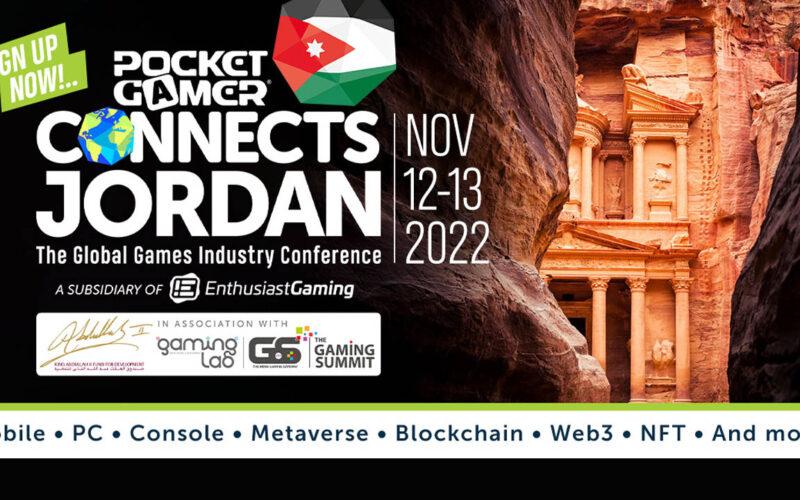 Pocket Gamer Jordan 2022 logo and event artwork