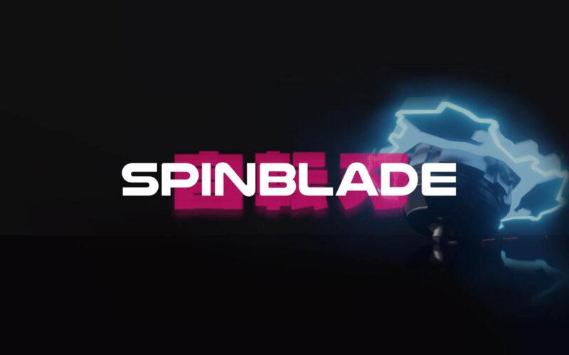 Spinblade's logo on a black ground.