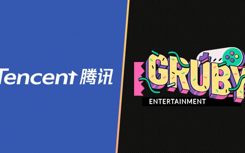 Tencent and Gruby Entertainment logos side by side
