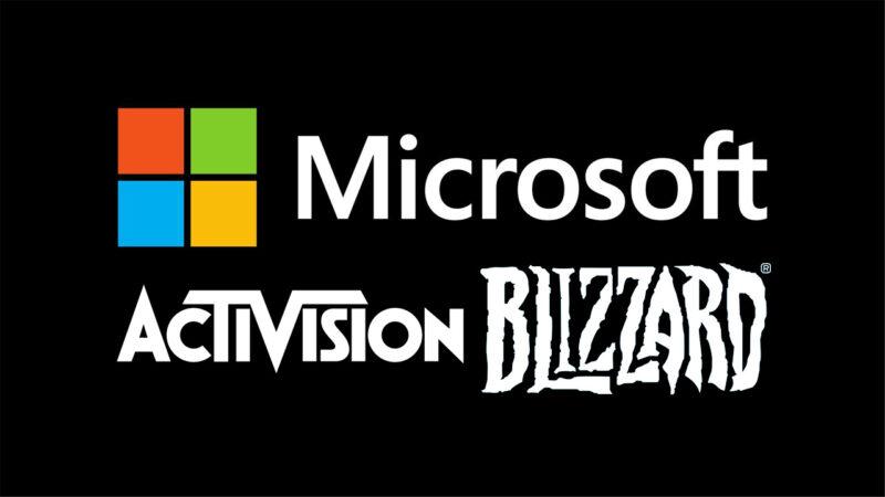 Microsoft Activision and Blizzard logos