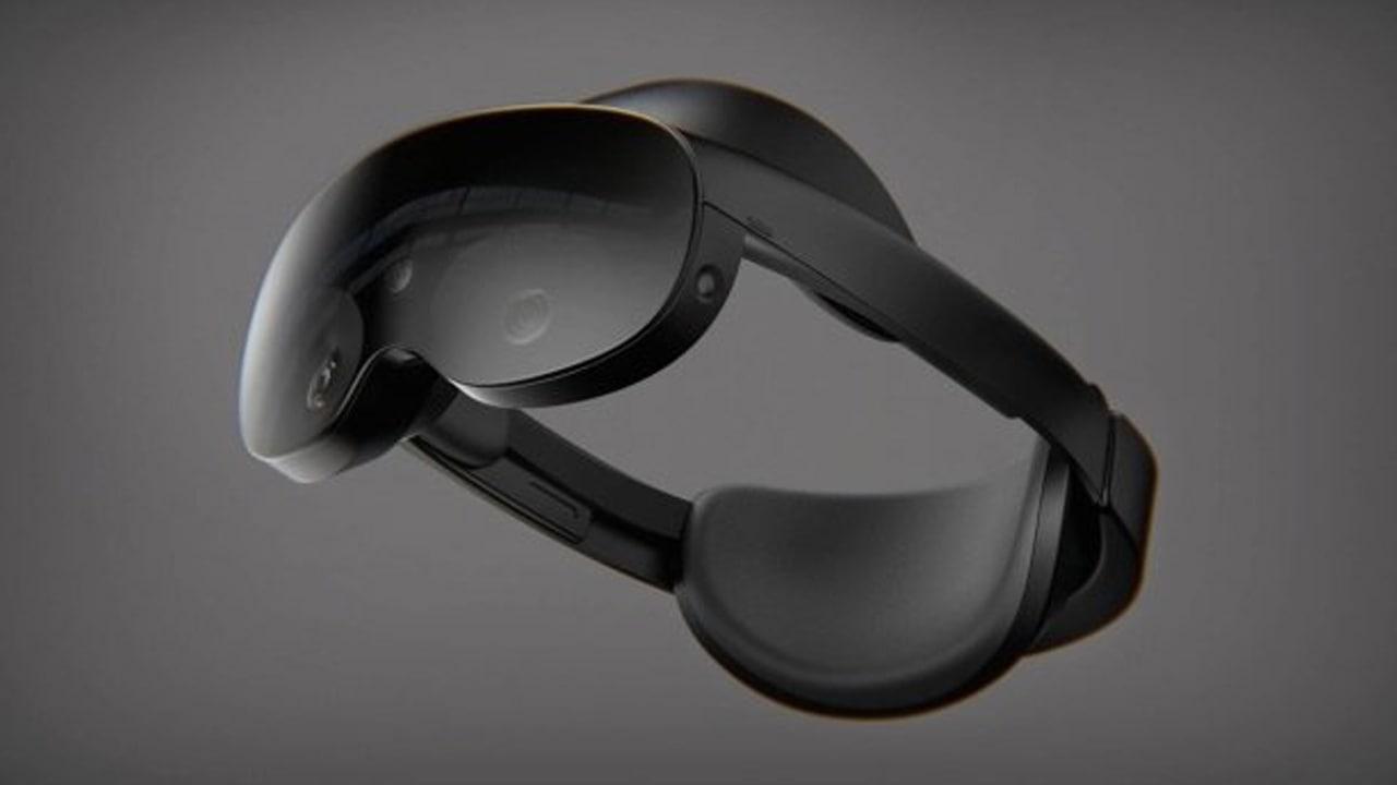 The Meta Quest Pro over a dark grey background