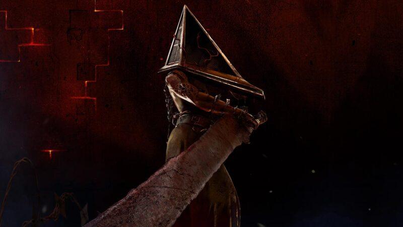 Silent Hill character pyramid head in the middle