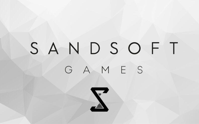 Sandsoft Games logo on grey background