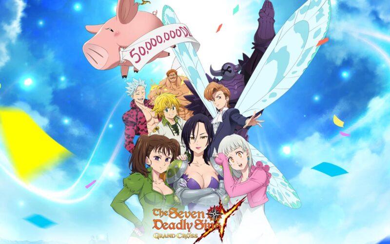 Anime art style characters of mobile game seven deadly sins