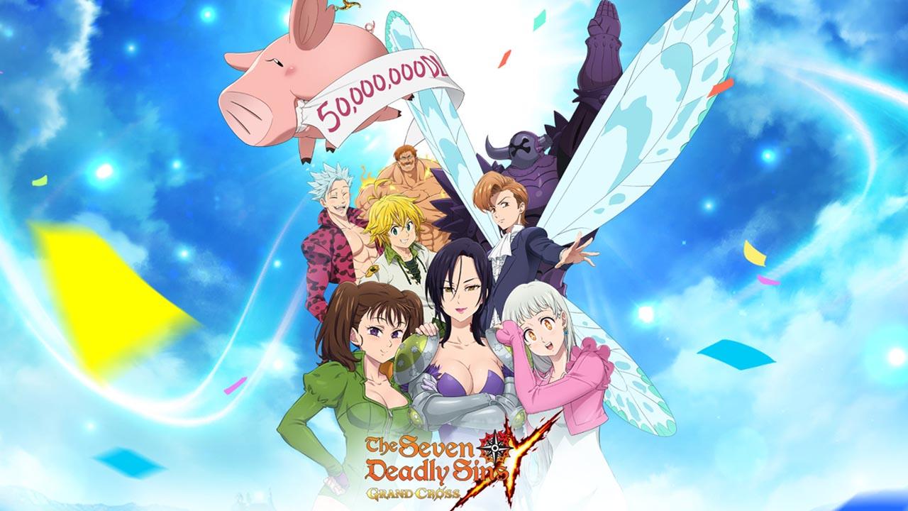 Anime art style characters of mobile game seven deadly sins