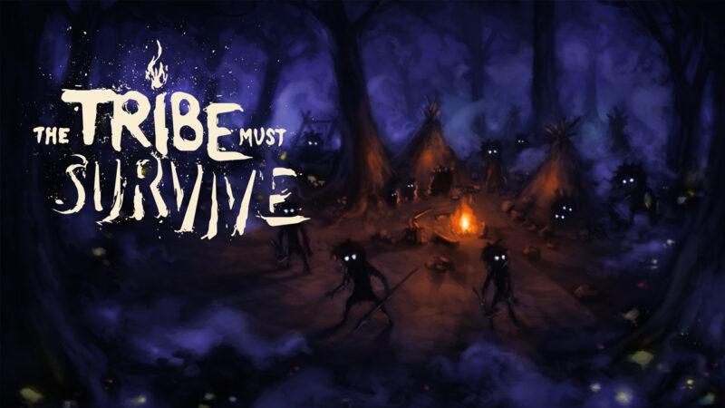 the tribe must survive logo on the left on a concept art