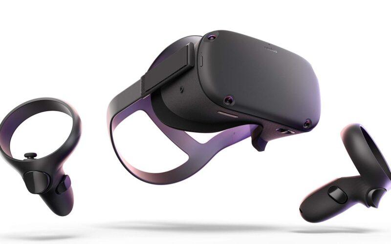 The Meta Quest Vr Headset and controllers