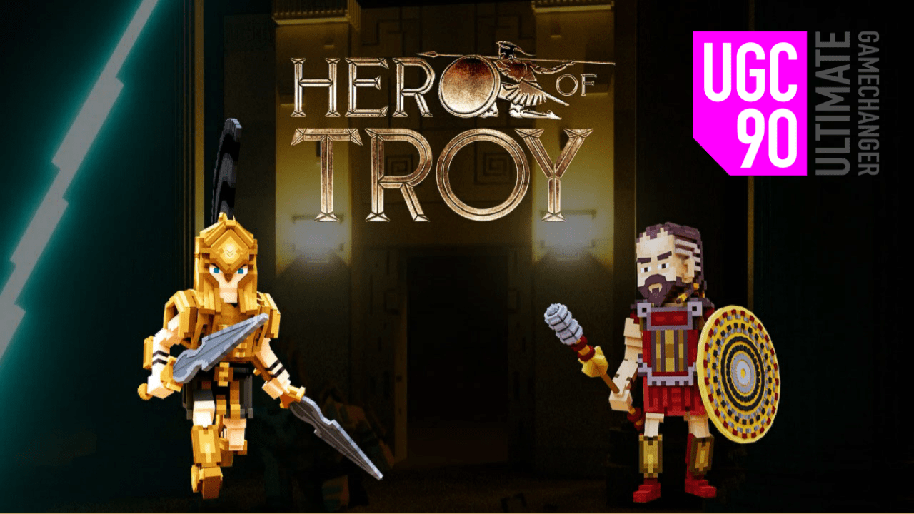 NFTs of Achilles and Agamemnon under the Hero of Troy and UGC90 logos