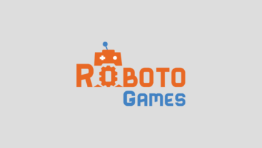 Roboto Games logo over a light grey background