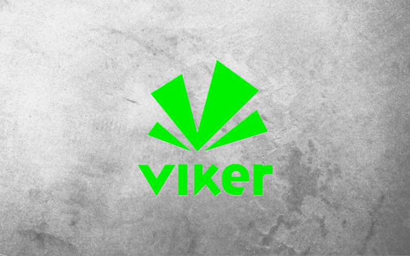VIKER logo in front of a light grey background