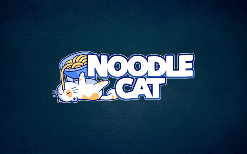 Noodle Cat Games logo over a dark blue background