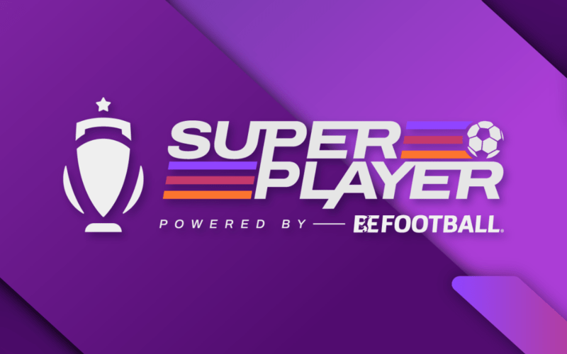 BeFootball and SuperPlayer logos over a purple background