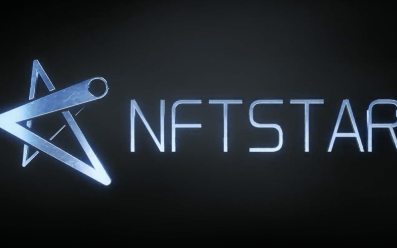 NFTSTAR's logo on a black background