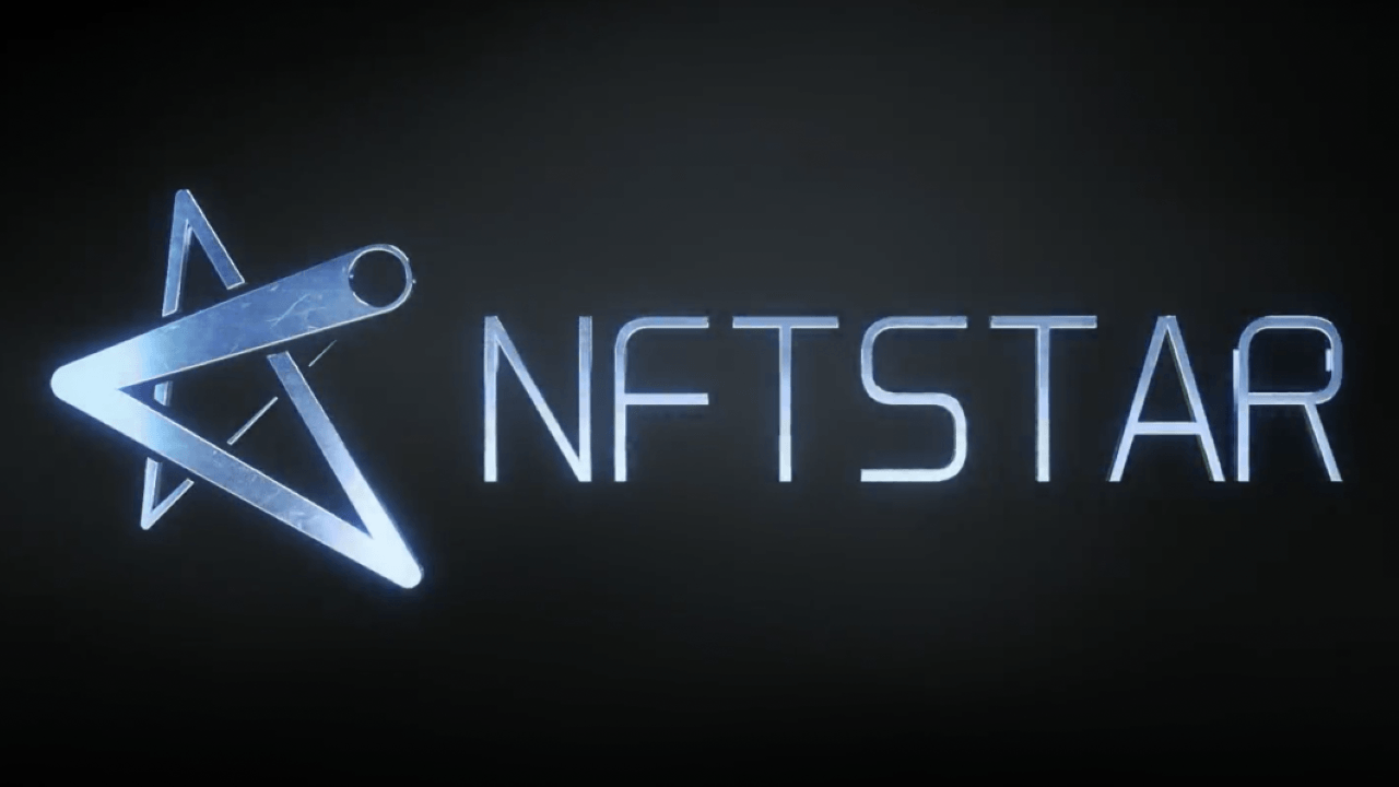 NFTSTAR's logo on a black background
