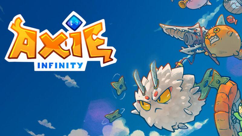 axie infinity logo with in game characters