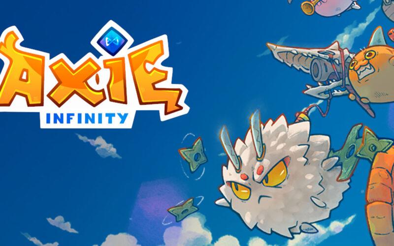 axie infinity logo with in game characters