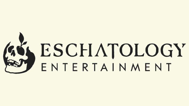 Eschatology Entertainment logo over a teal background