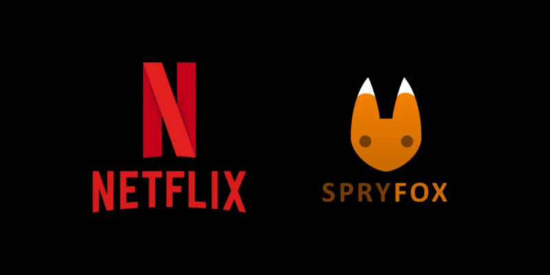 Netflix and Spry Fox's logos side by side