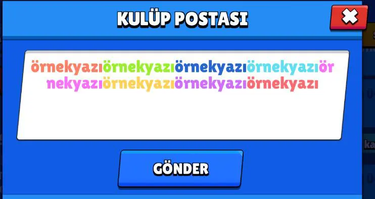 Brawl Stars Renkli isim yazma