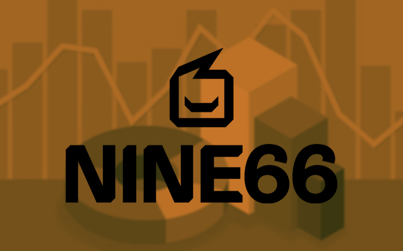 Nine66 logo over a blurred image of charts and tables