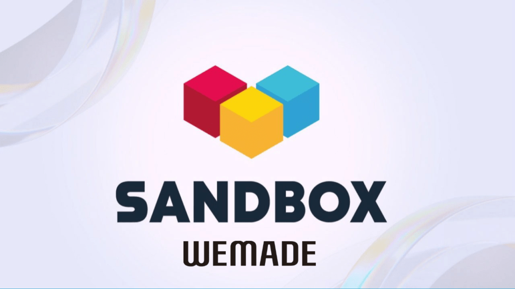 Wemade logo under the Sandbox Network logo