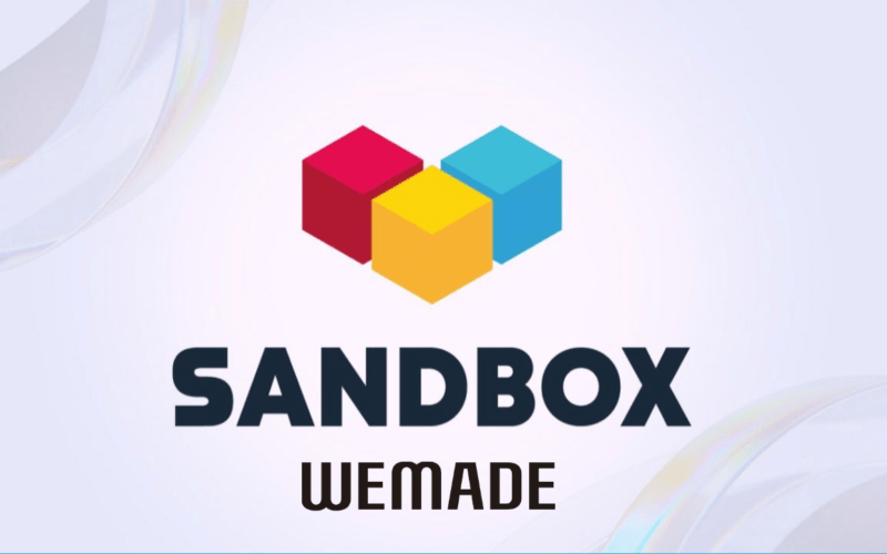 Wemade logo under the Sandbox Network logo