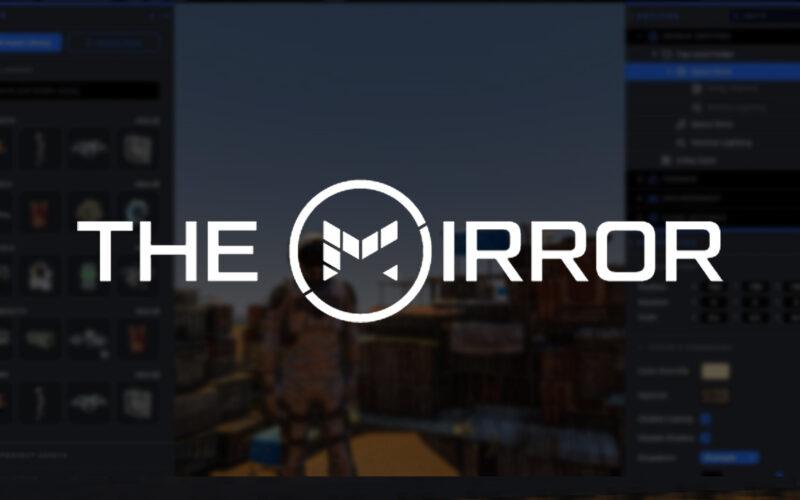 the mirror logo on platform interface background