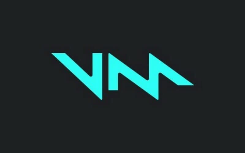 voicemod logo over black background.