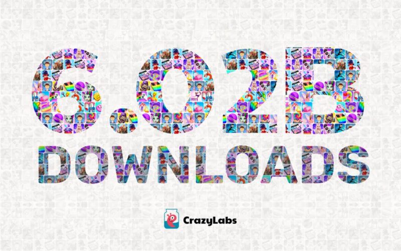 cover image for crazy labs 6 billion downloads.