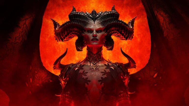 Diablo's Lillith posing in a menacing way.