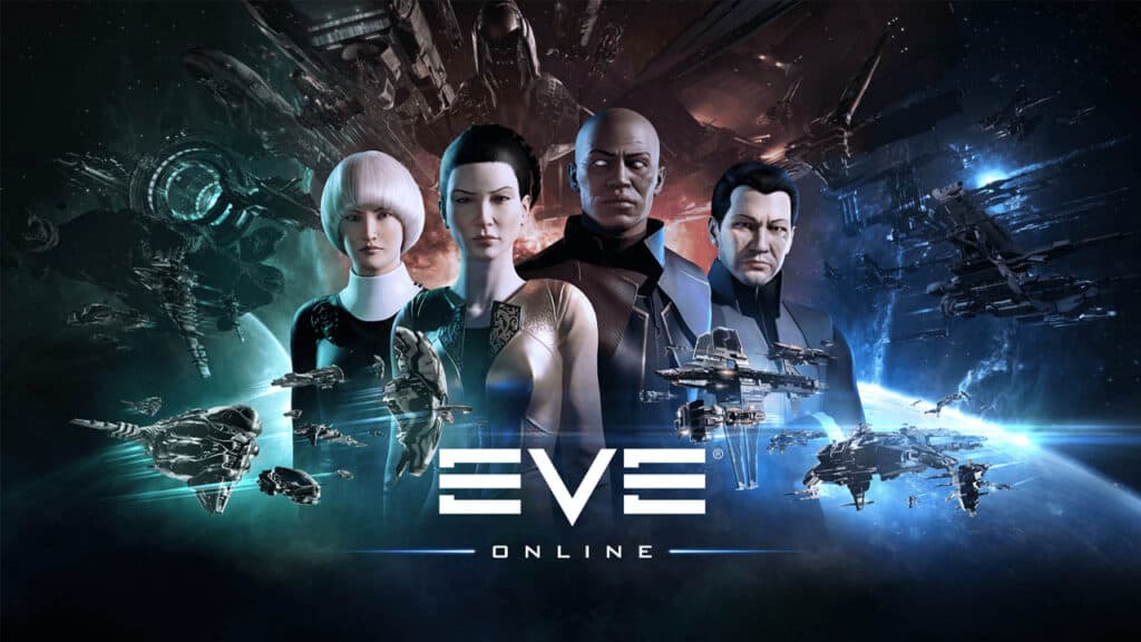 eve online characters posing in space with space ships