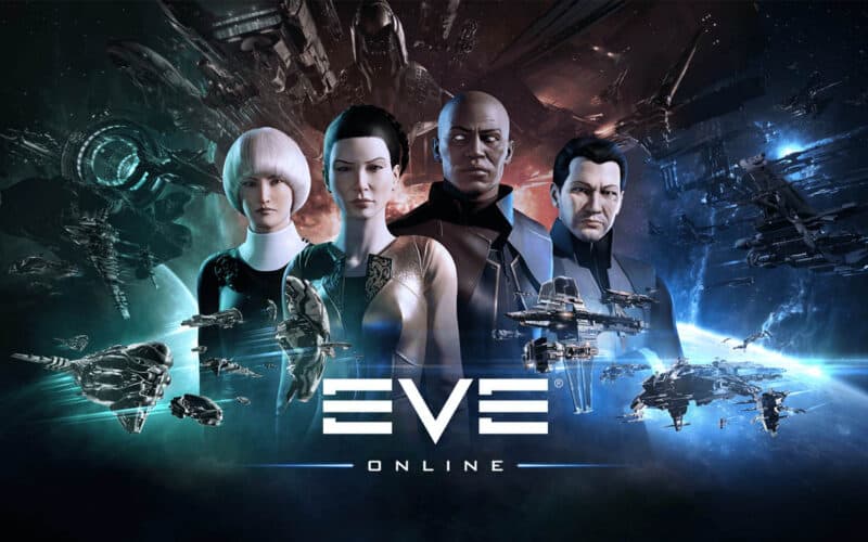 eve online characters posing in space with space ships