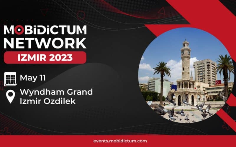 mobidictum network event banner with izmir clock tower