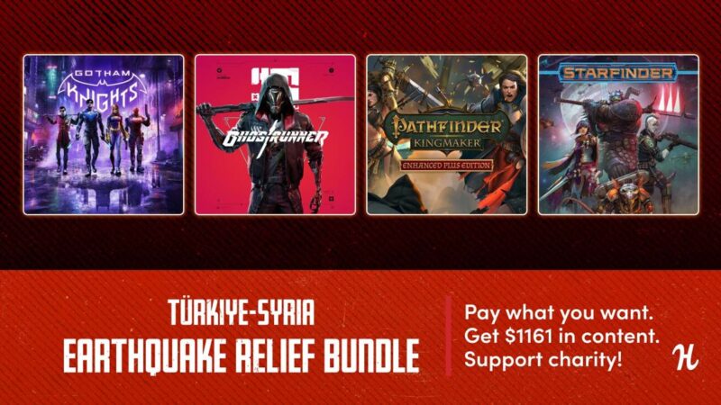 humble bundle Türkiye-Syria Earthquake Relief Bundle promotion text