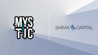 mystic games and shima capital logo together.