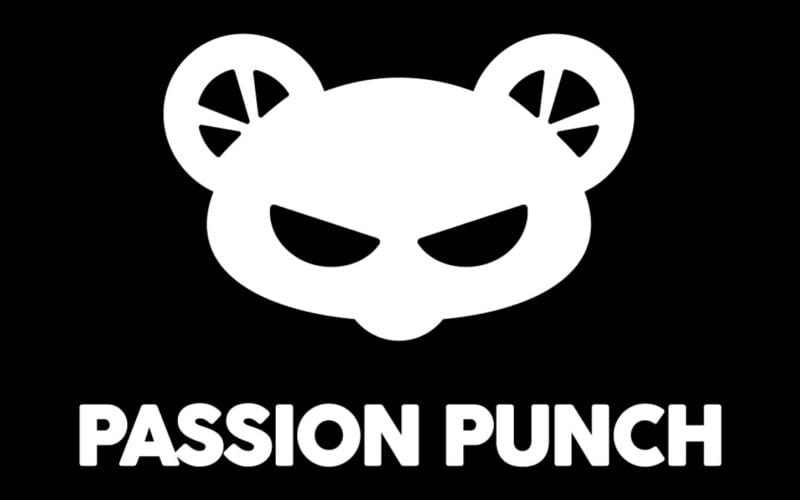passion punch logo over dark background