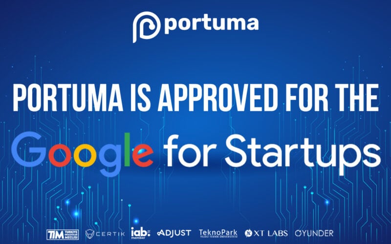 cover image saying: portuma has been accepted to google for startups program