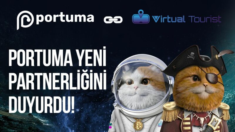 astronaut cats with portuma and virtual tourist logos.