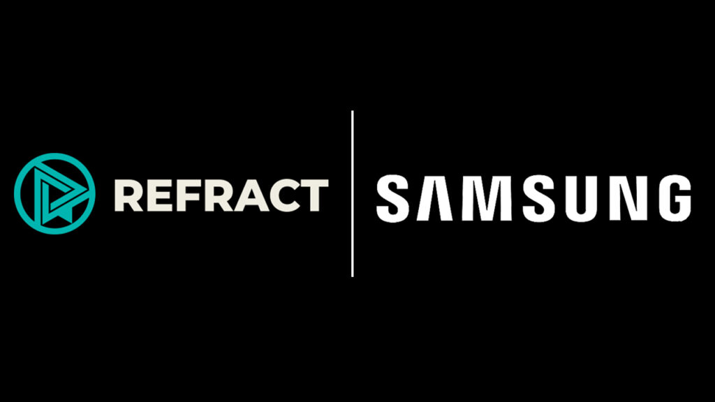 refract and Samsung logos next to each other