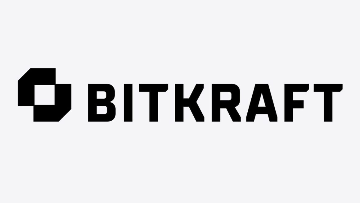 bitkraft ventures logo over gray background.