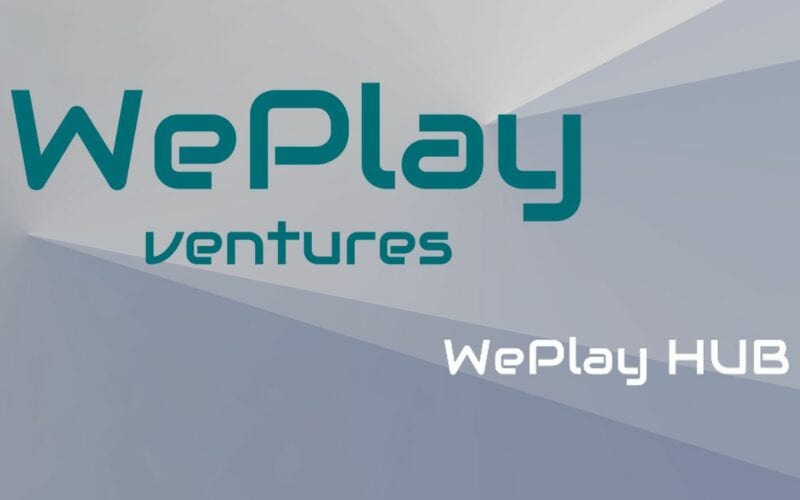 we-play ventures logo over gray background.