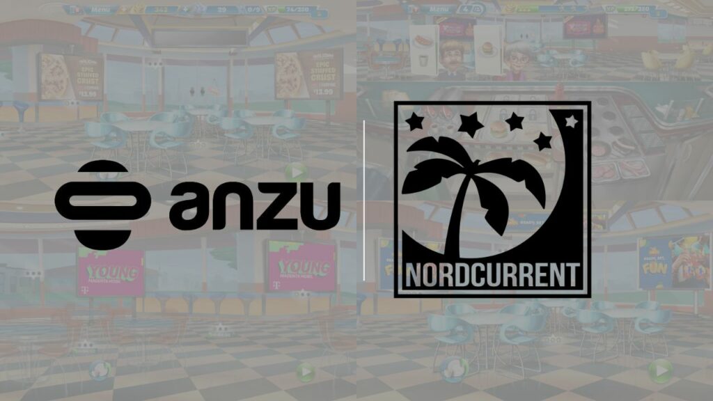 anzu and nordcurrent logos together over in-game screenshots.