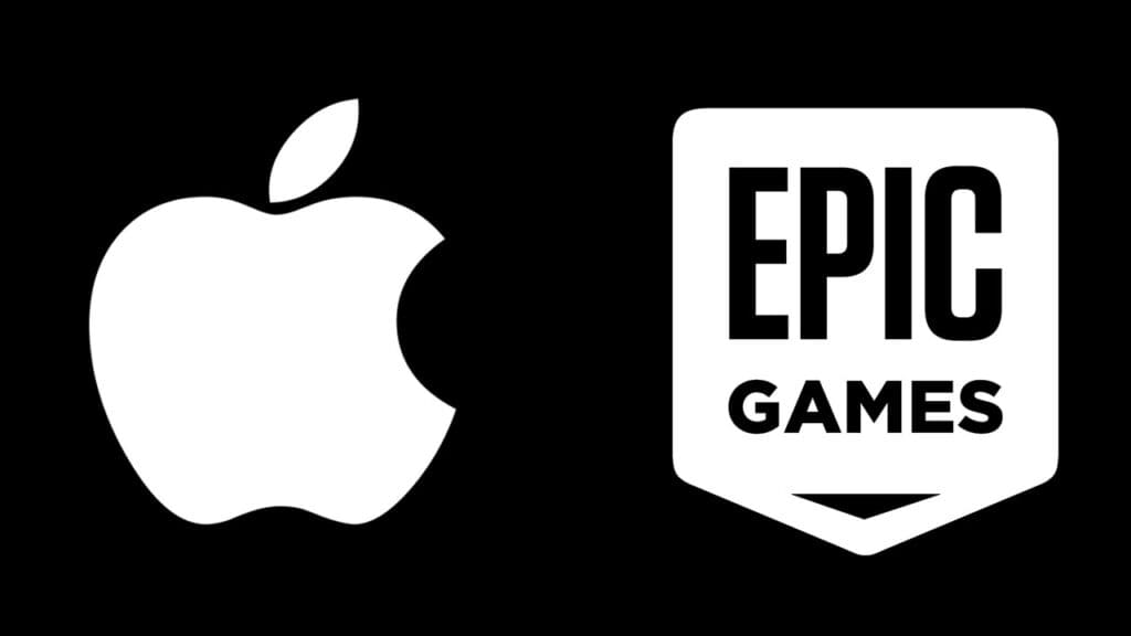 apple and epic games logos