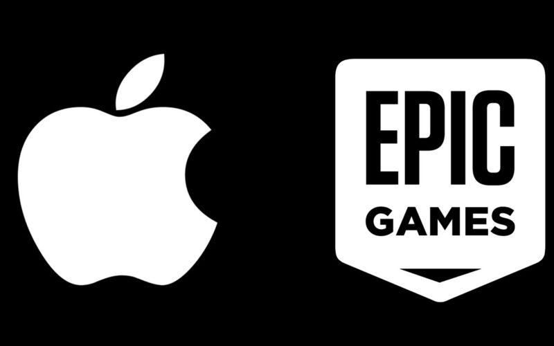 apple and epic games logos