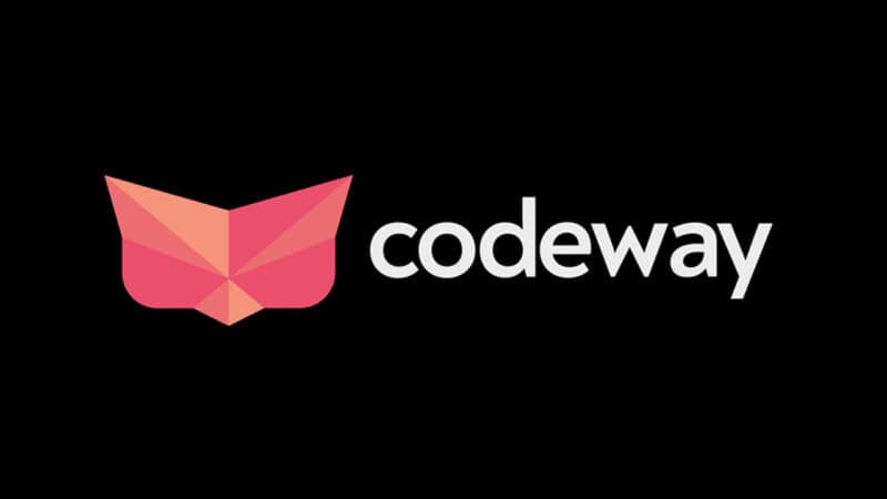 codeway logo on black background