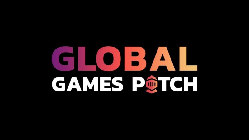 global games pitch logo over black background.