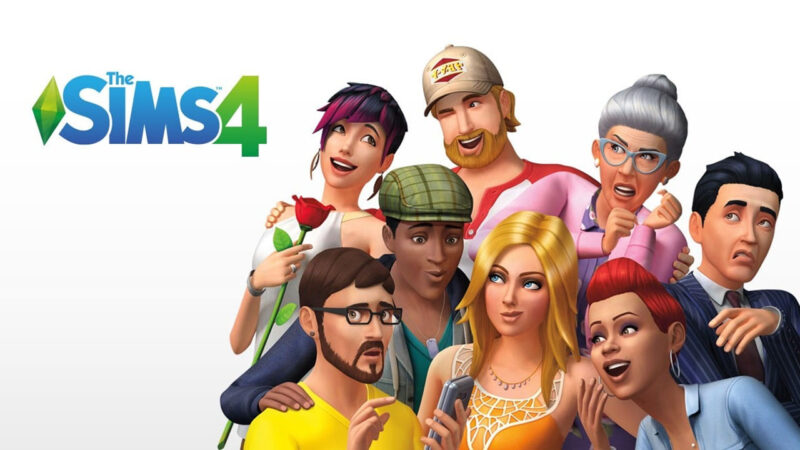 sims 4 promotional photo with sims posing in different emotions.