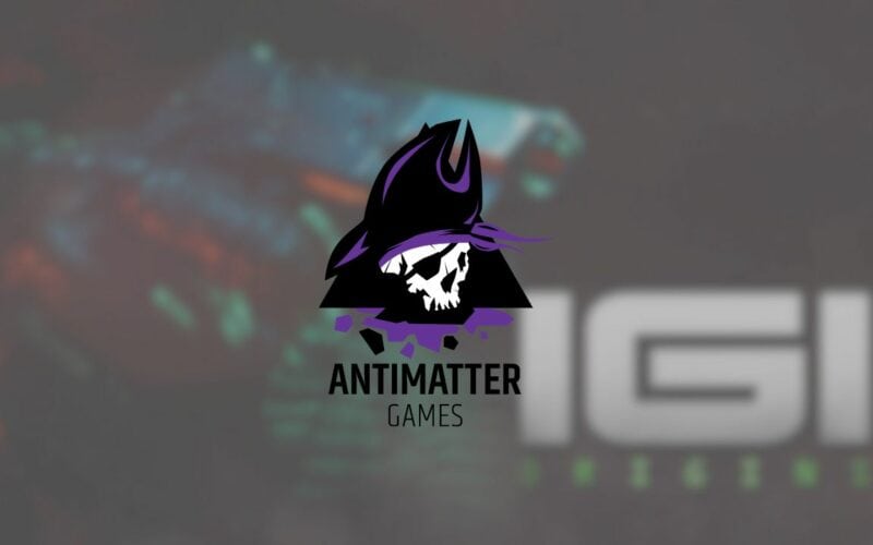 antimatter games logo in front of IGI origins game title image.