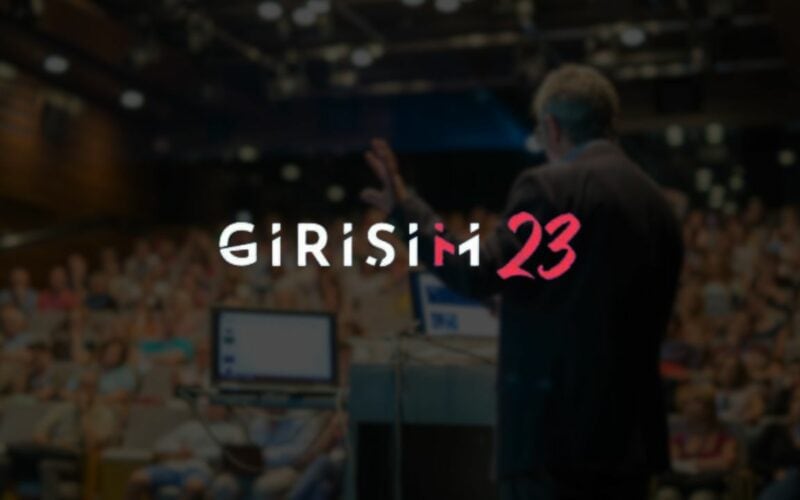 business event with spokesperson and audience.